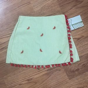 NEW with tags. Watermelon Embroidered Skort. Size 2T